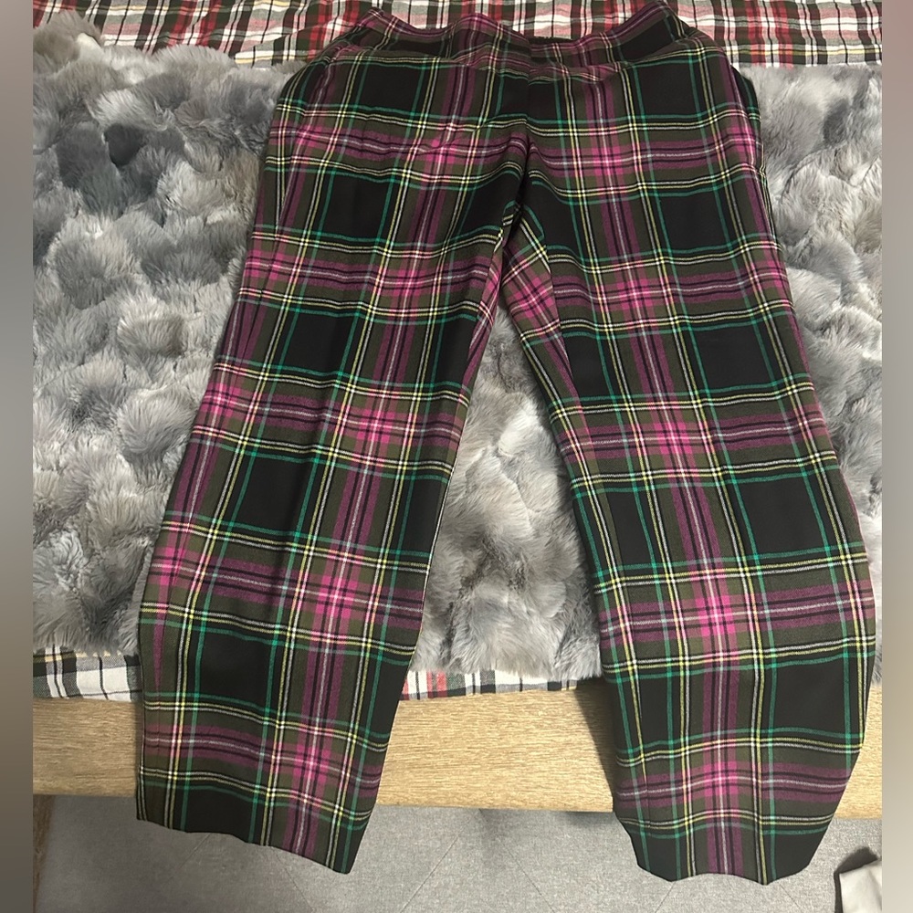 J. Crew plaid Kate straight leg pant. NWT